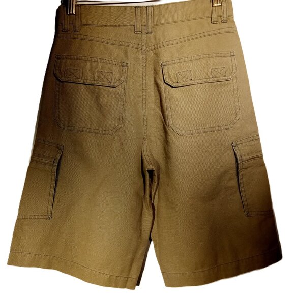 AVIREX Shorts  Boys size 12  2 pc lot  Denim  Stitching  Arizona Cargo Tan VGC - Picture 12 of 13